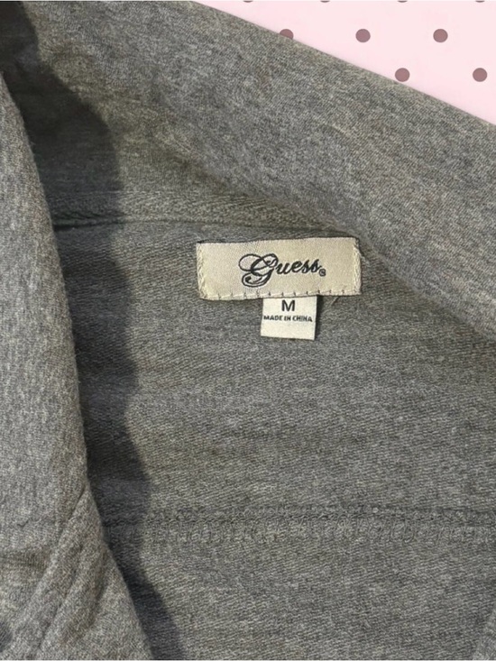 Guess Jackets & Blazers - 2000s Y2K GUESS grey jacket with zip-up and pockets